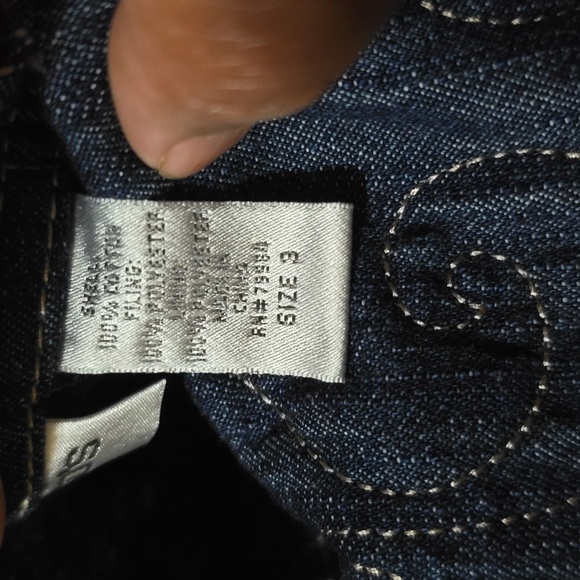 Chicos Paisley & Denim Patterned Reversible Womens Jacket Size 3 Large - Picture 9 of 9